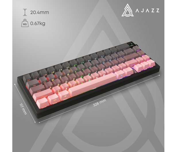 Ajazz AK650 Dream Weaver Switch Side Character Gradient Pink RGB z - 1536356 - zdjęcie 13